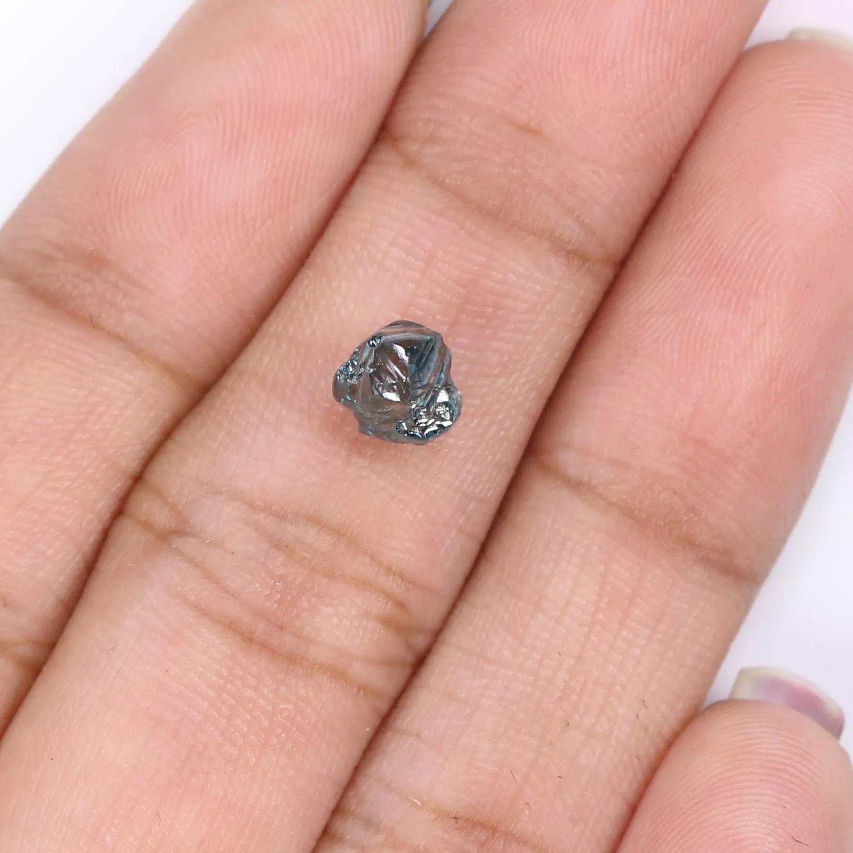 Natural Loose Rough Blue Color Diamond 1.27 CT 6.05 MM Rough Irregular Cut Diamond KDL2257