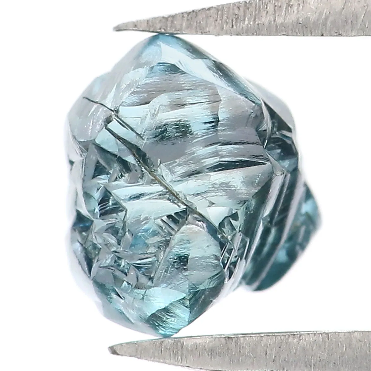 Natural Loose Rough Blue Color Diamond 1.27 CT 6.05 MM Rough Irregular Cut Diamond KDL2257