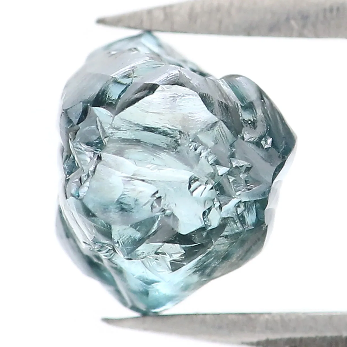 Natural Loose Rough Blue Color Diamond 1.27 CT 6.05 MM Rough Irregular Cut Diamond KDL2257