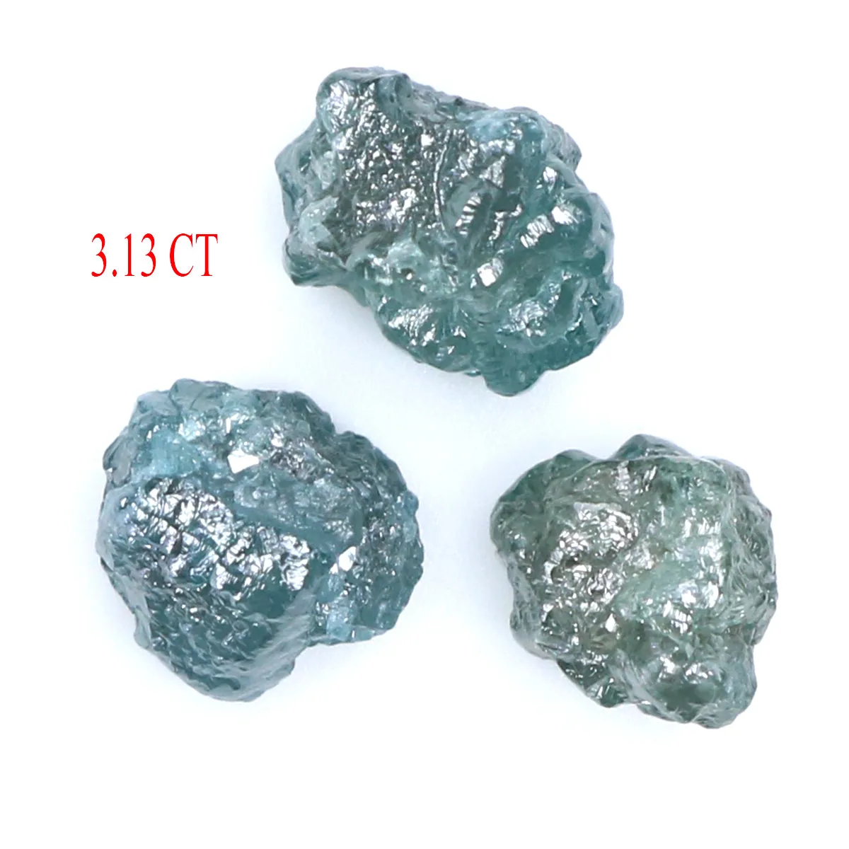 Natural Loose Rough Blue Color Diamond 3.13 CT 4.95 MM Rough Shape Diamond L9319