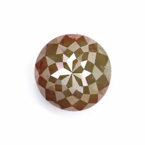 Natural Loose Round Rose Cut Grey Brown Color Diamond 1.59 CT 6.85 MM Round Rose Cut Shape Diamond L9006