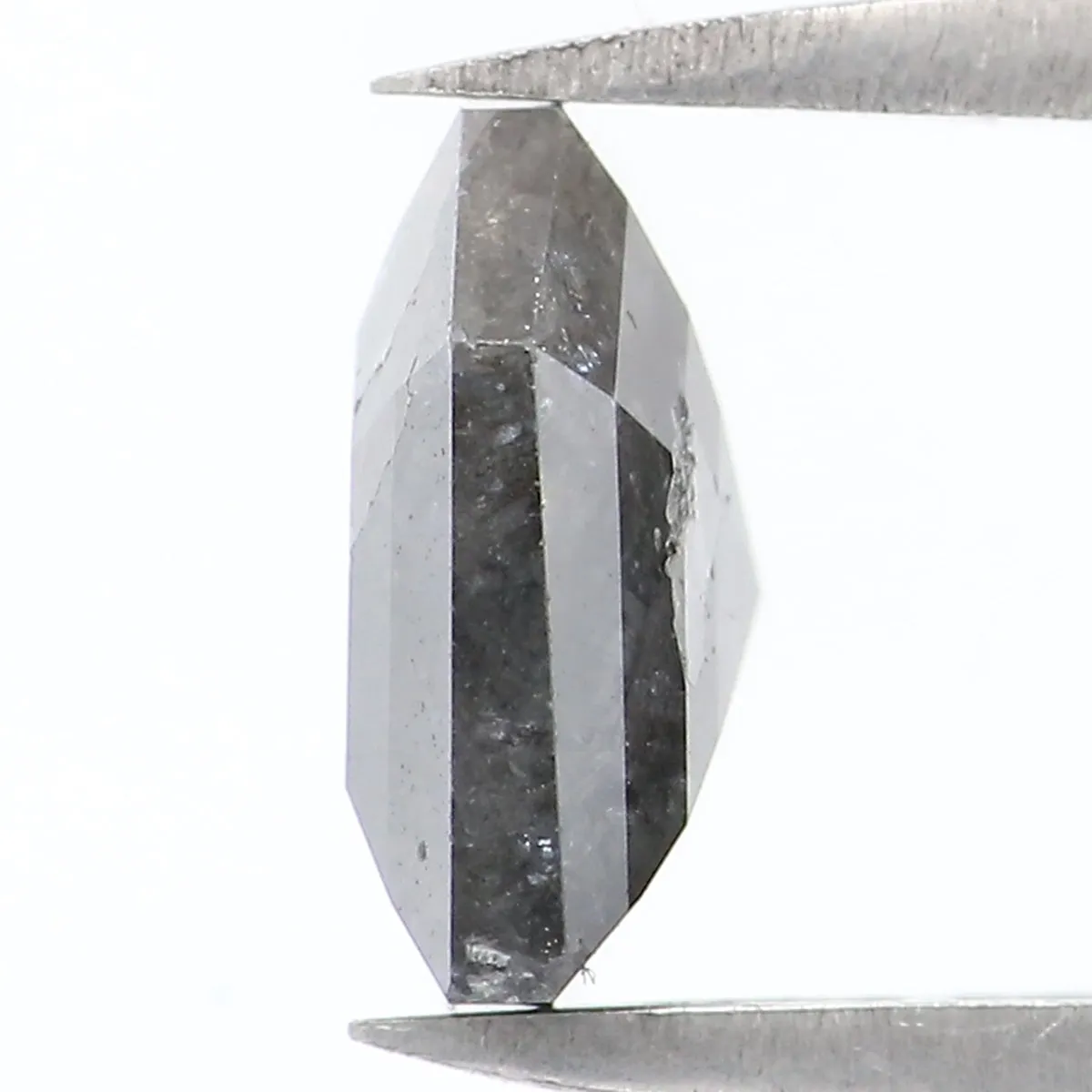 Natural Loose Shield Salt And Pepper Black Grey Color Diamond 2.54 CT 9.45 MM Shield Shape Rose Cut Diamond L7578