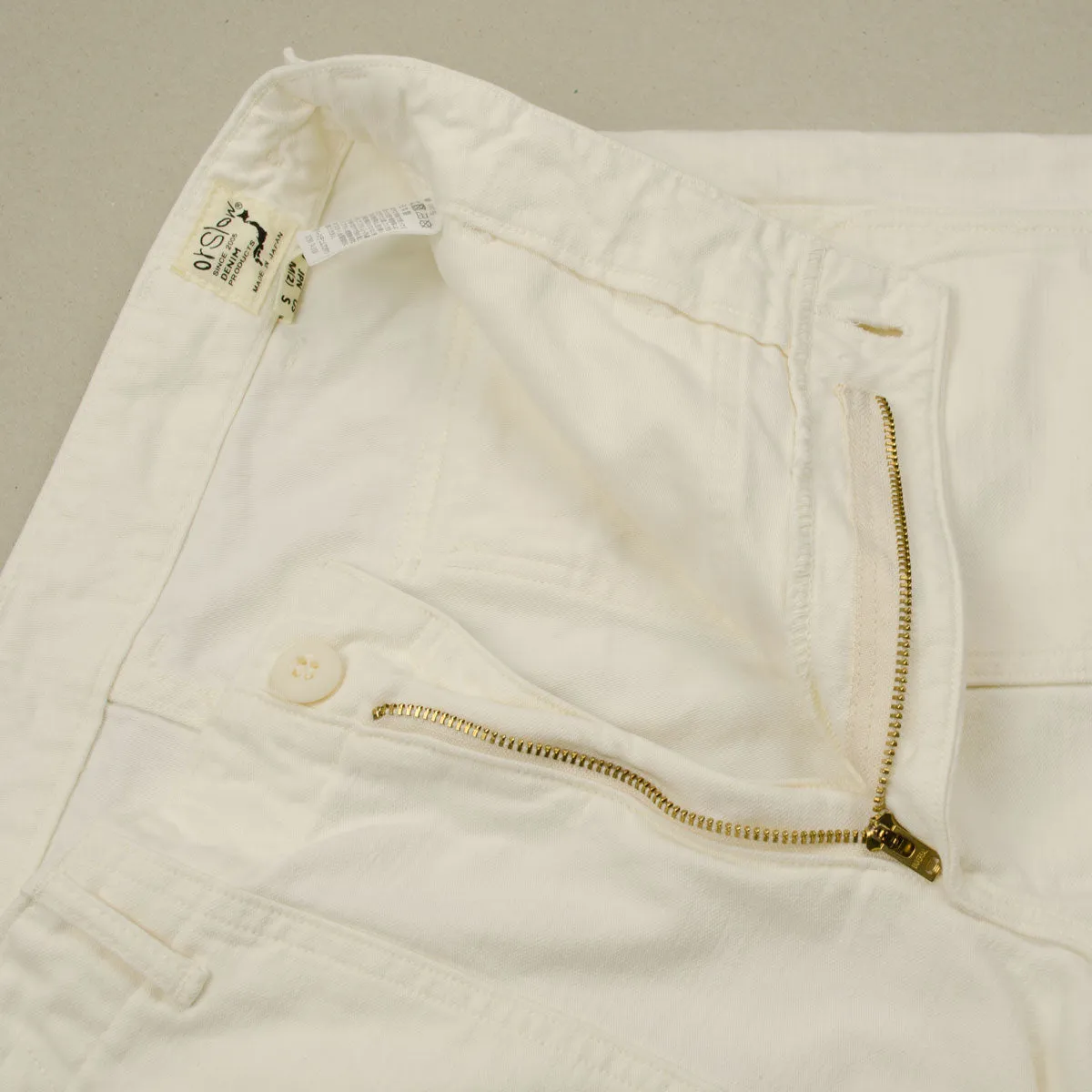 orSlow - Slim Fit Fatigue Pants - Ecru