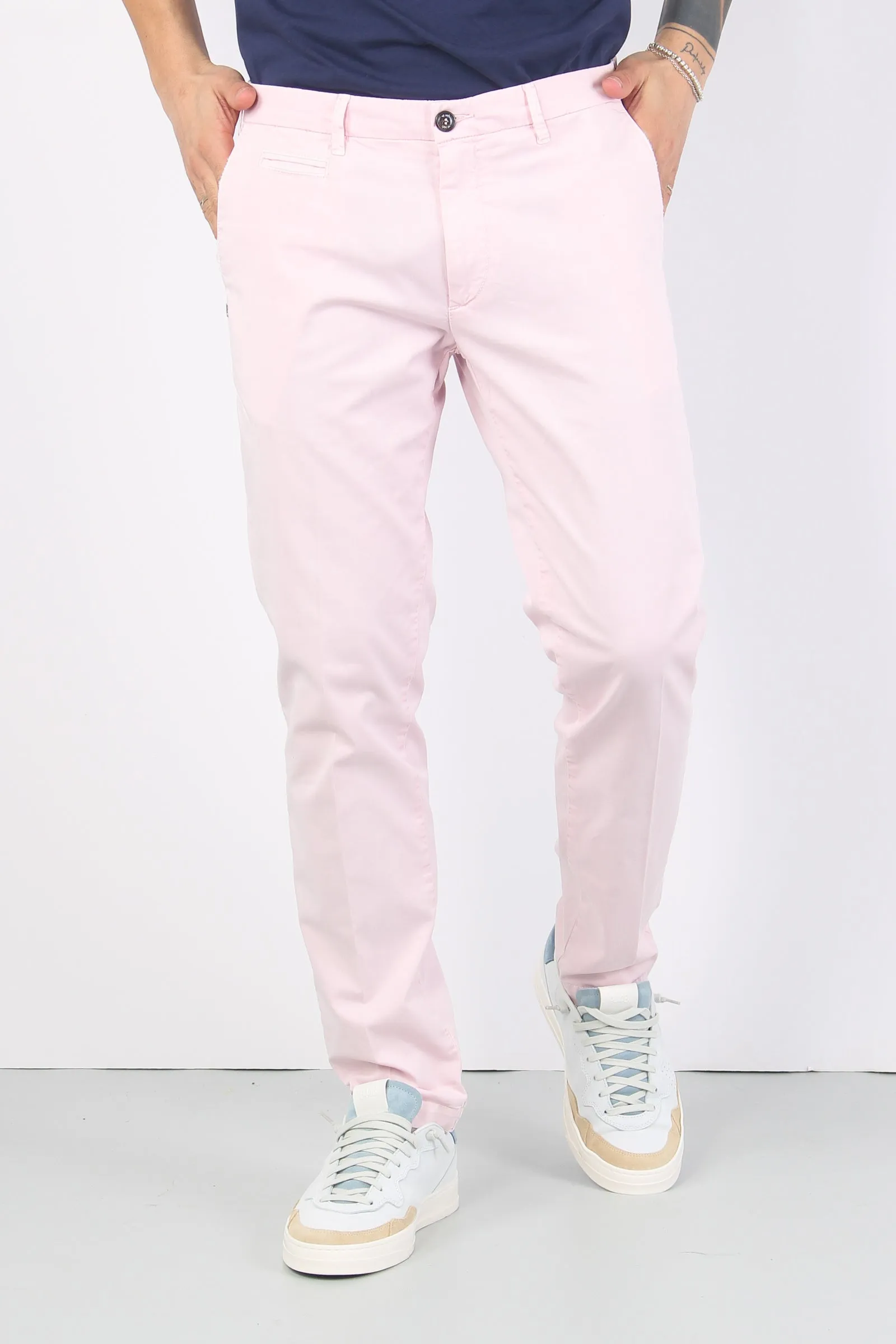 Pantalone Chino Slim Fit Rosa Antico