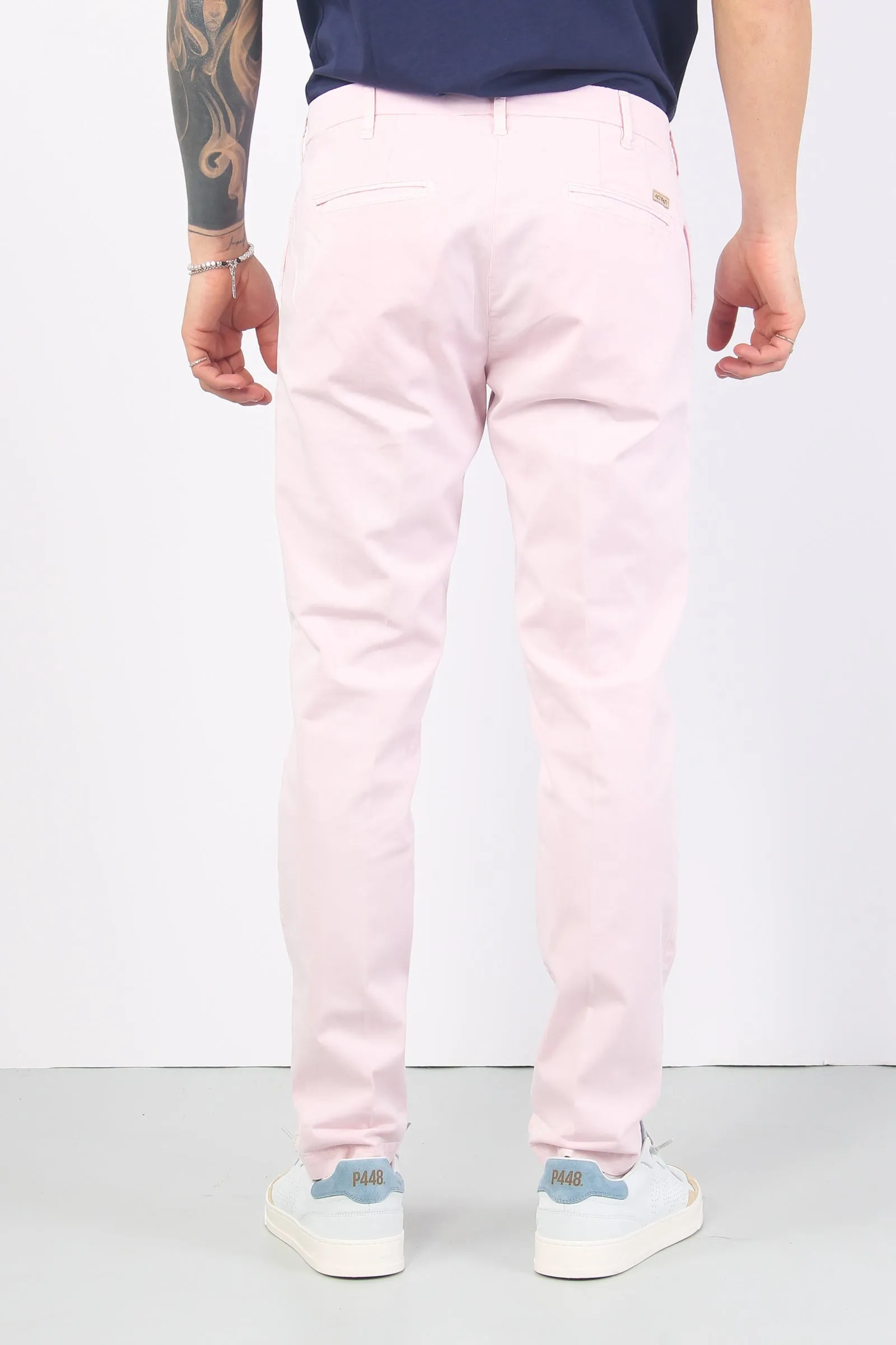 Pantalone Chino Slim Fit Rosa Antico