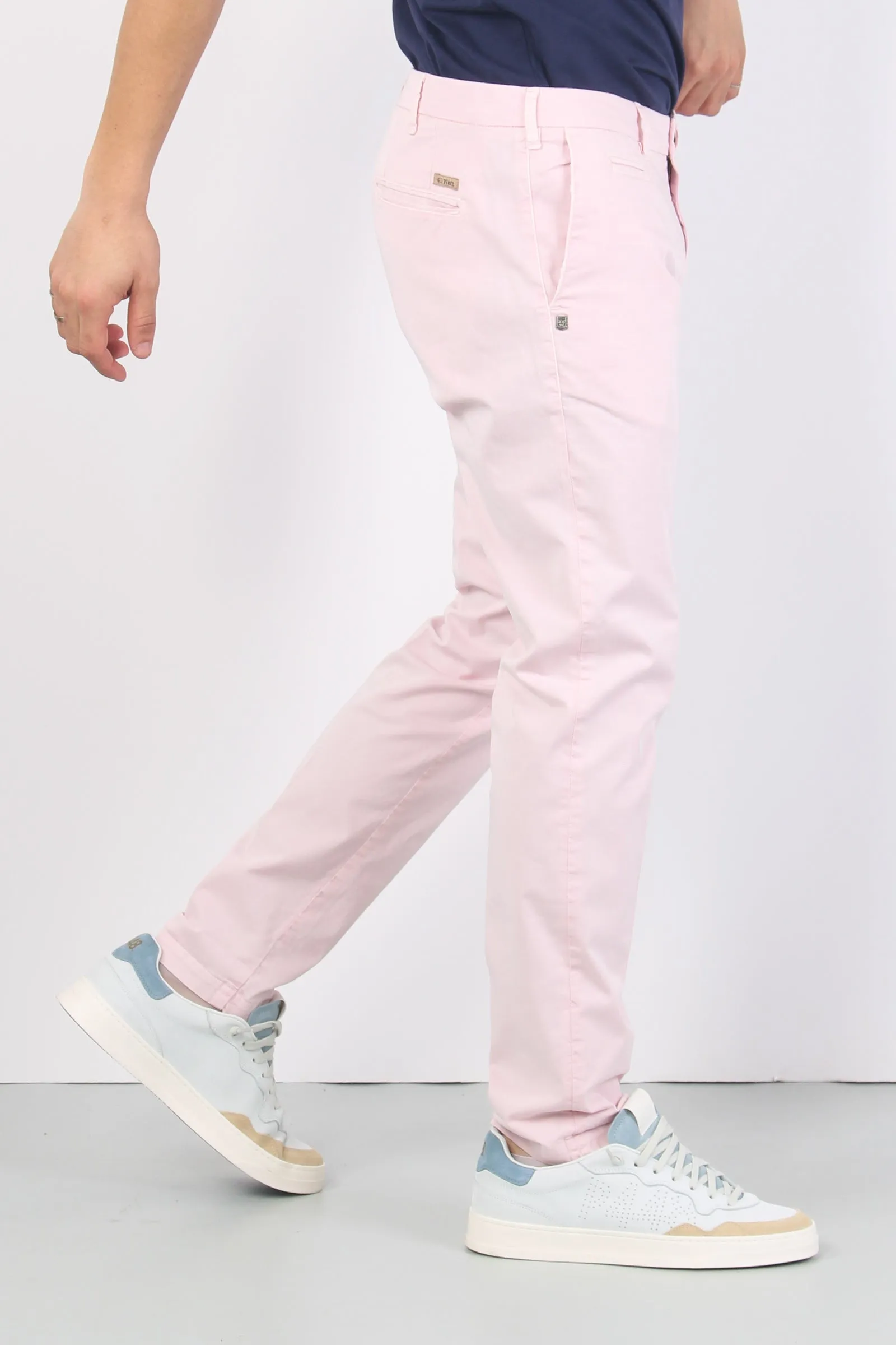 Pantalone Chino Slim Fit Rosa Antico