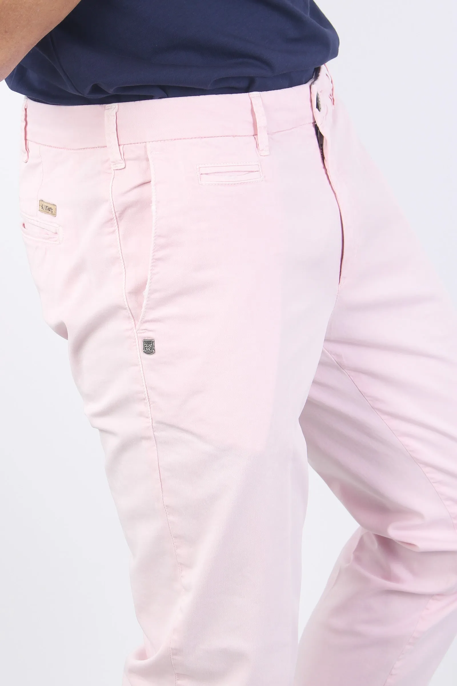 Pantalone Chino Slim Fit Rosa Antico