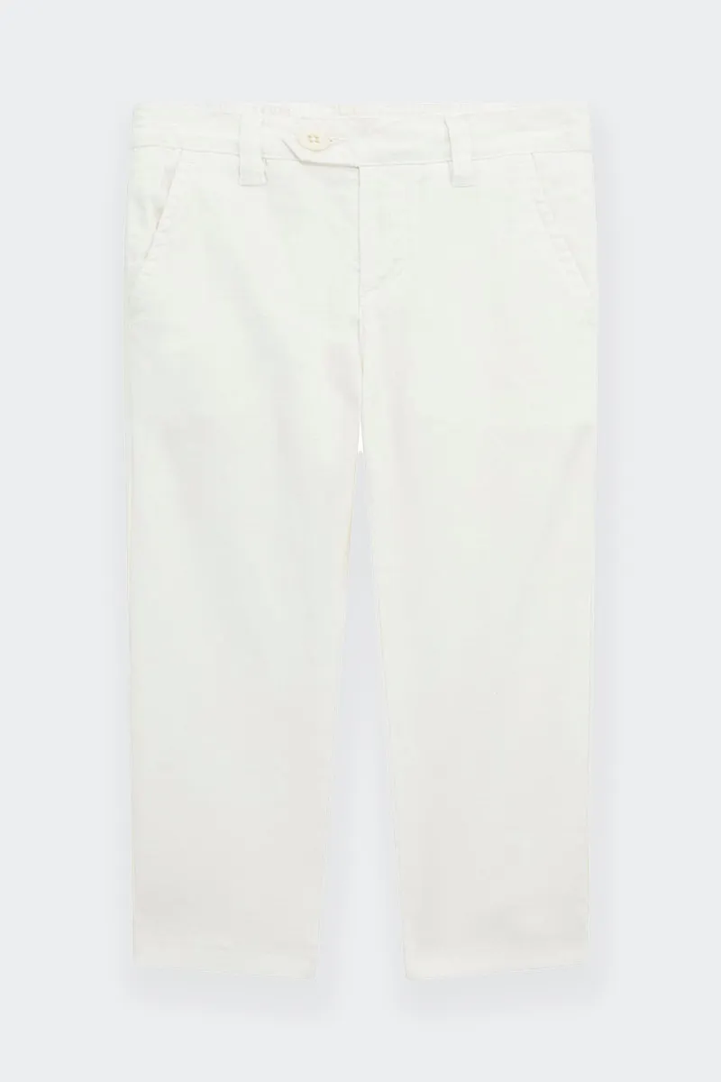 PANTALONI CHINO JOGGER SLIM FIT BIANCHI