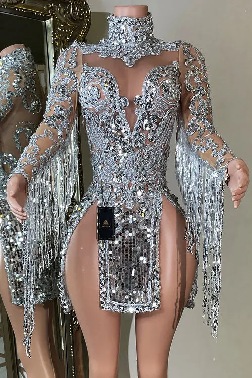 Partition Sequin Dress