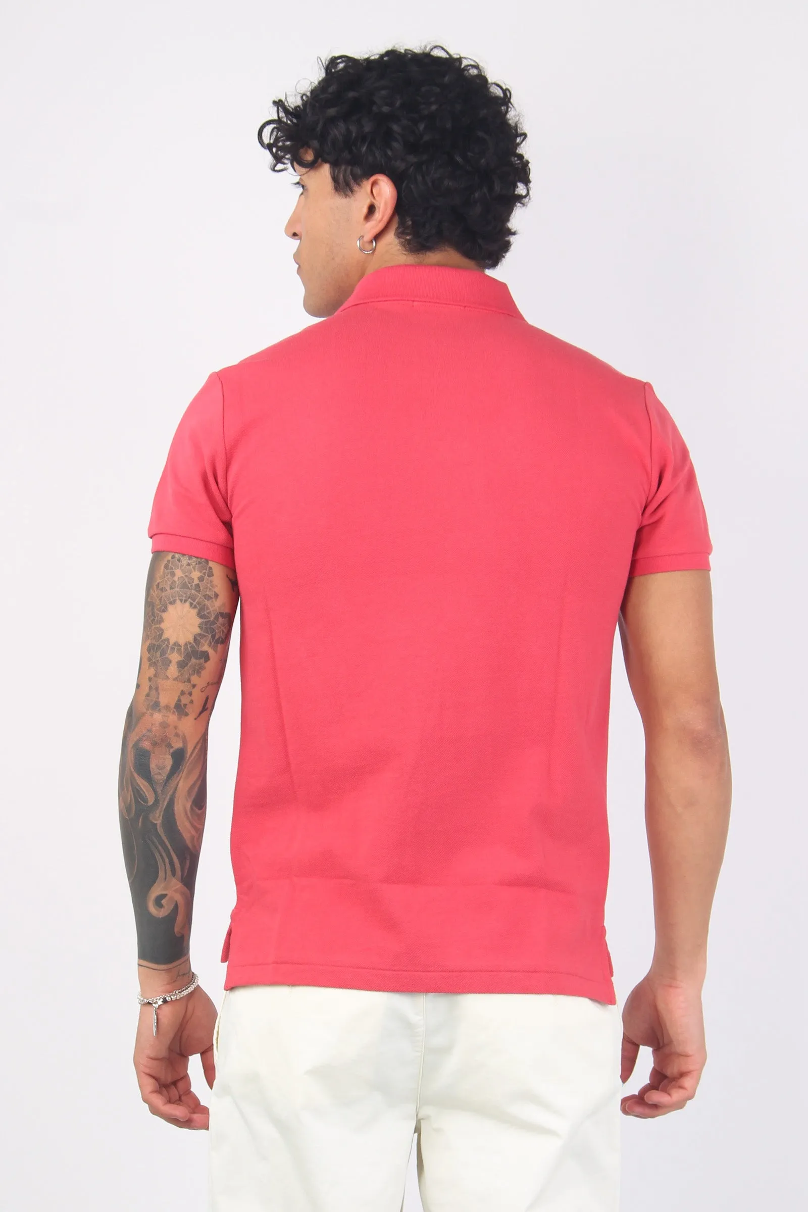 Polo Slim Fit Piquet Nantucket Red