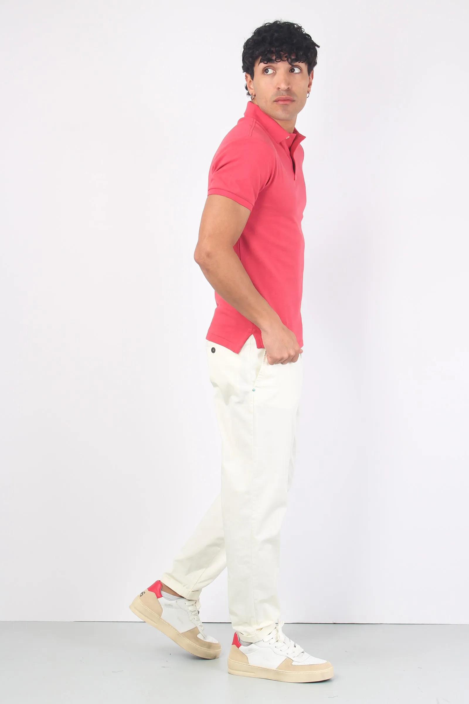 Polo Slim Fit Piquet Nantucket Red