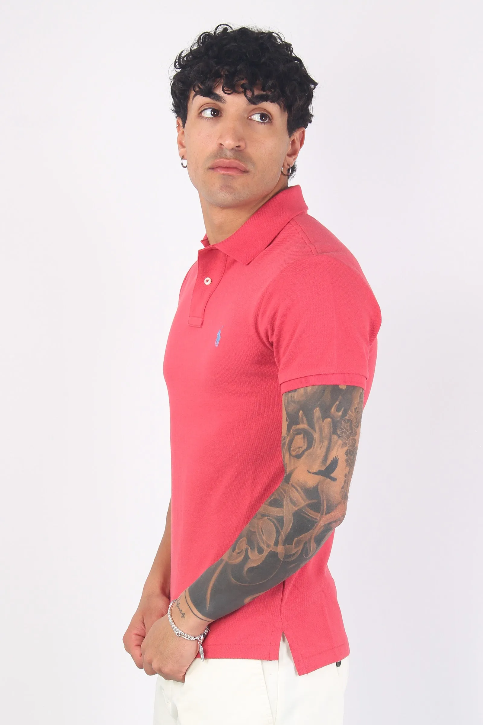 Polo Slim Fit Piquet Nantucket Red