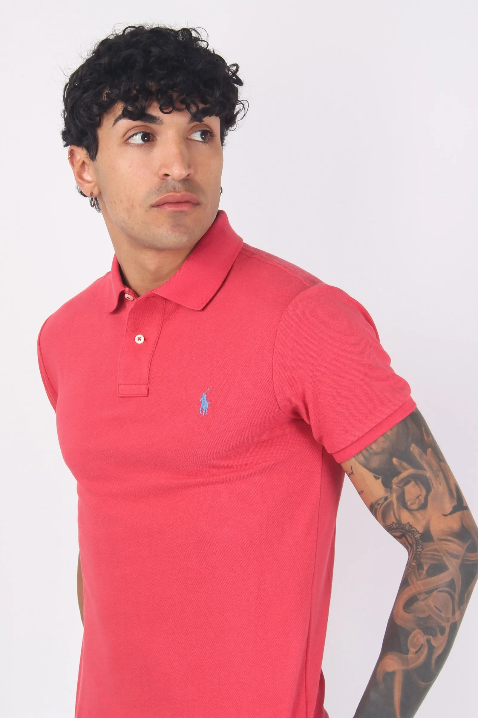 Polo Slim Fit Piquet Nantucket Red