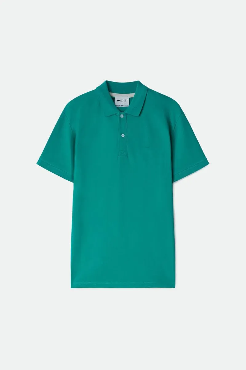 Polo slim fit uomo Verde Acqua