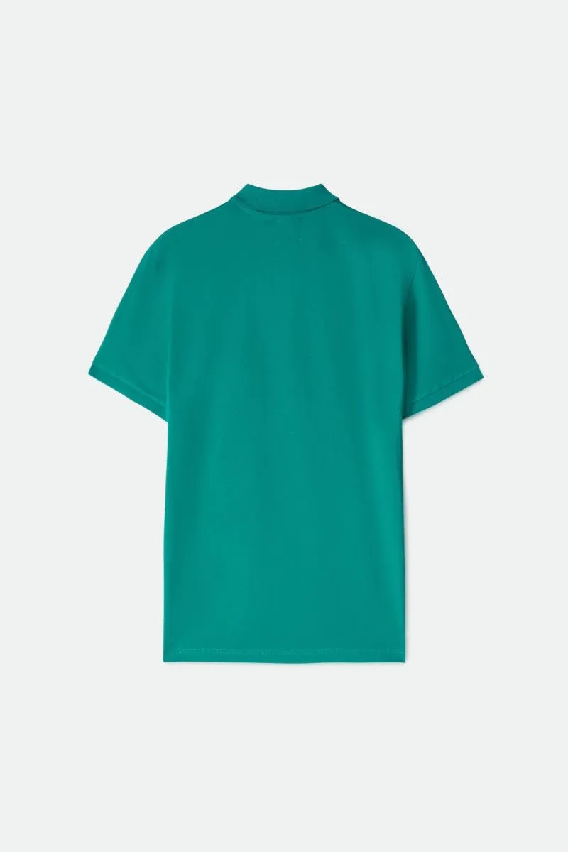 Polo slim fit uomo Verde Acqua