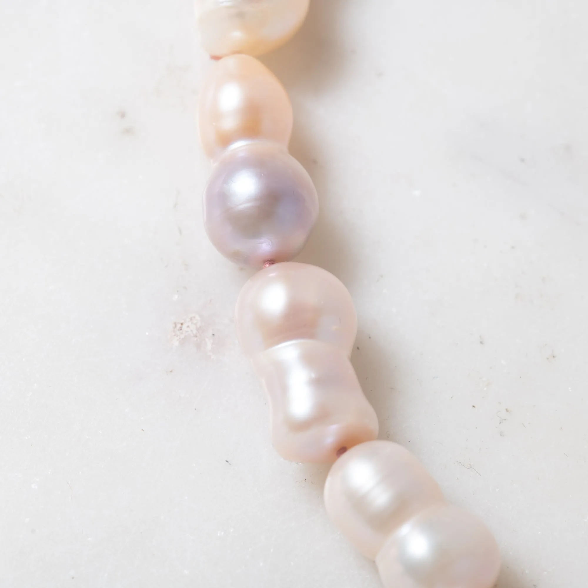 Precious Freshwater Pearl Necklace with Diamond Clasp