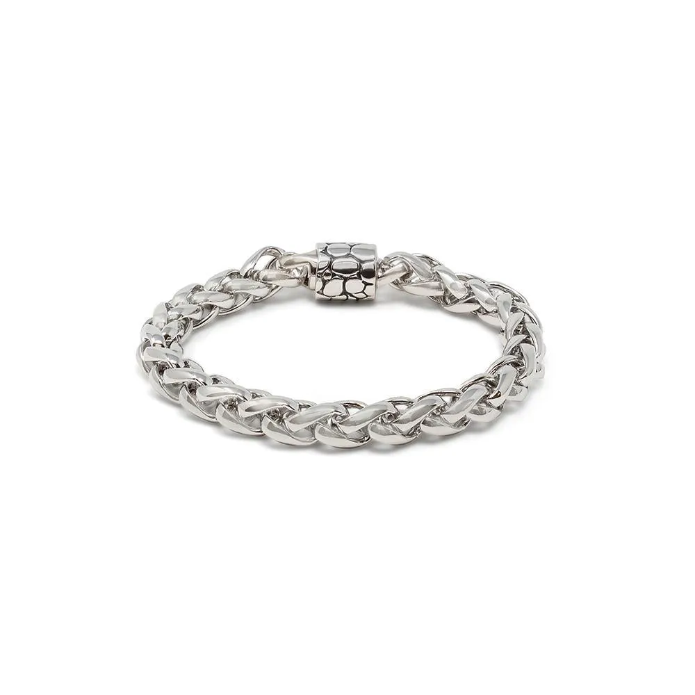 Rhodium Bracelet with Magnetic Clasp