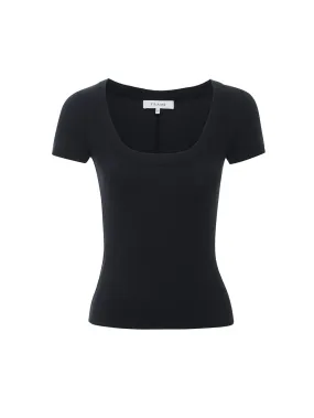 Rib Baby Tee - Black