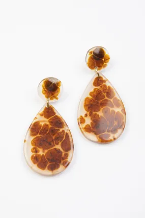 SALE - Gertie Drop Resin Earrings -  2 Colours