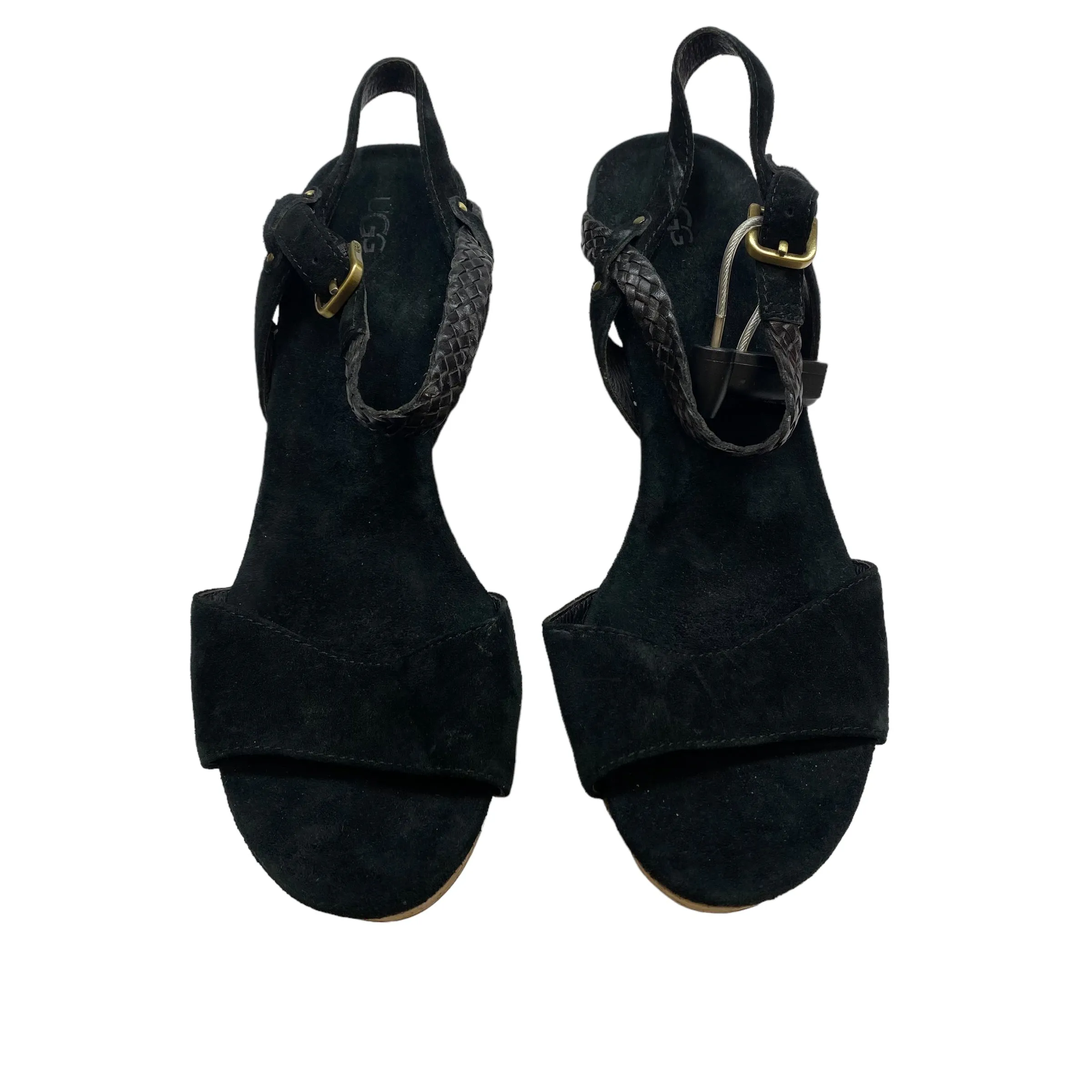 Sandals Designer By Ugg In Black, Size: 7.5