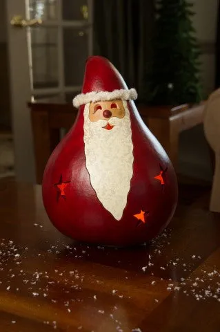 Santa with Stars Gourd - Available in Multiple Sizes