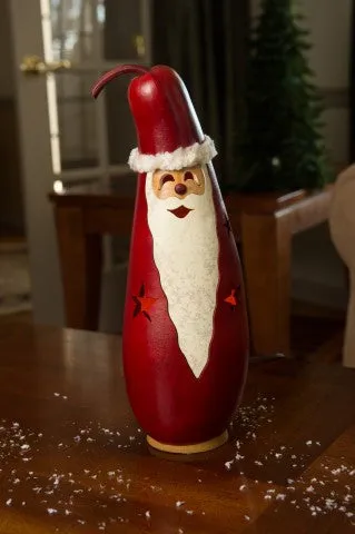 Santa with Stars Gourd - Available in Multiple Sizes