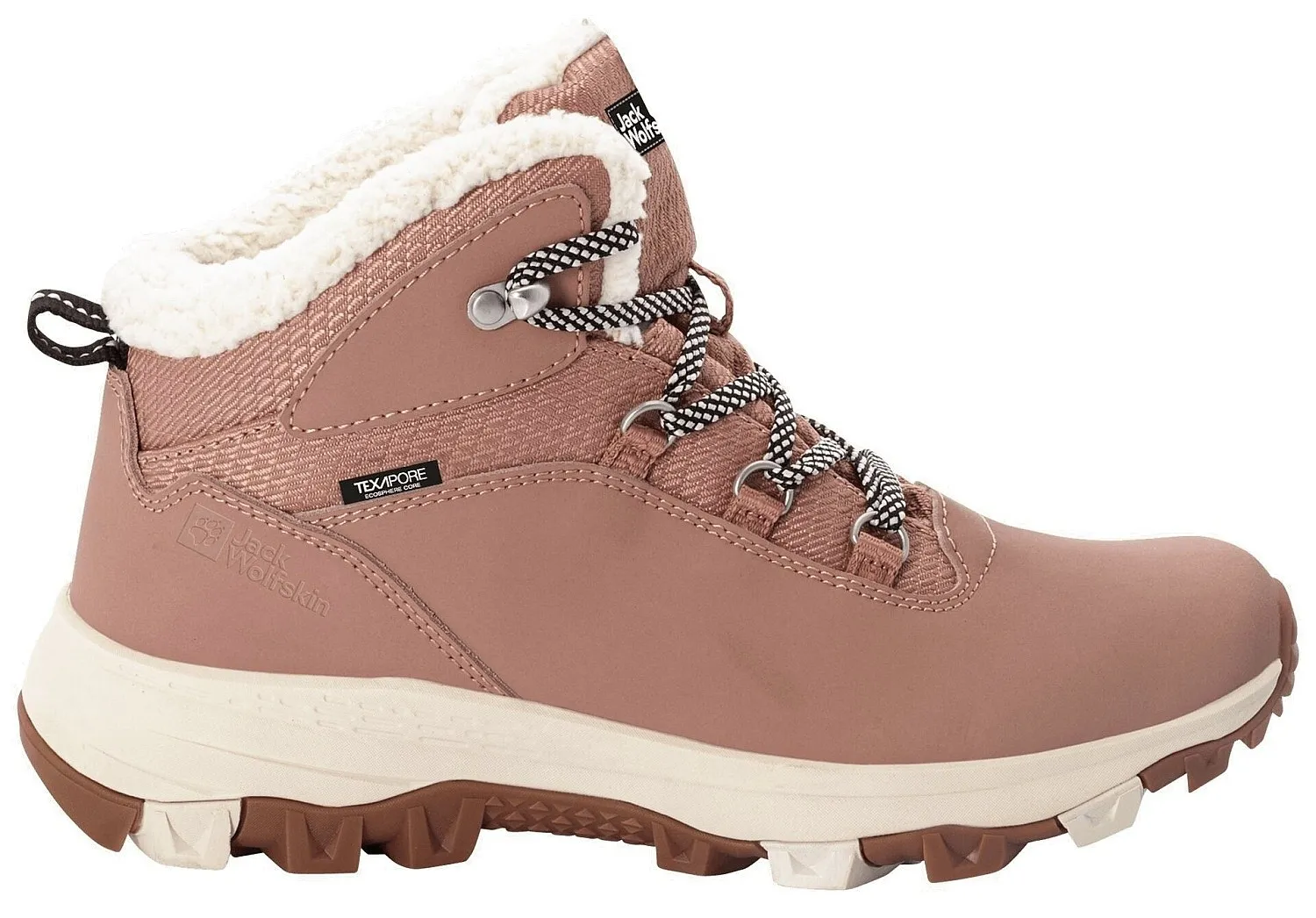 shoes Jack Wolfskin Everquest Texapore Mid W - Rose/White - women´s