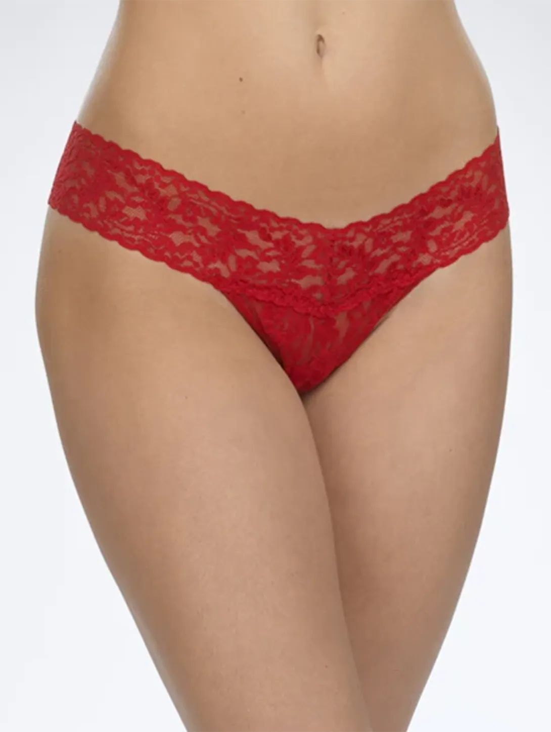 Signature Lace Low Rise Thong - Primary Colours