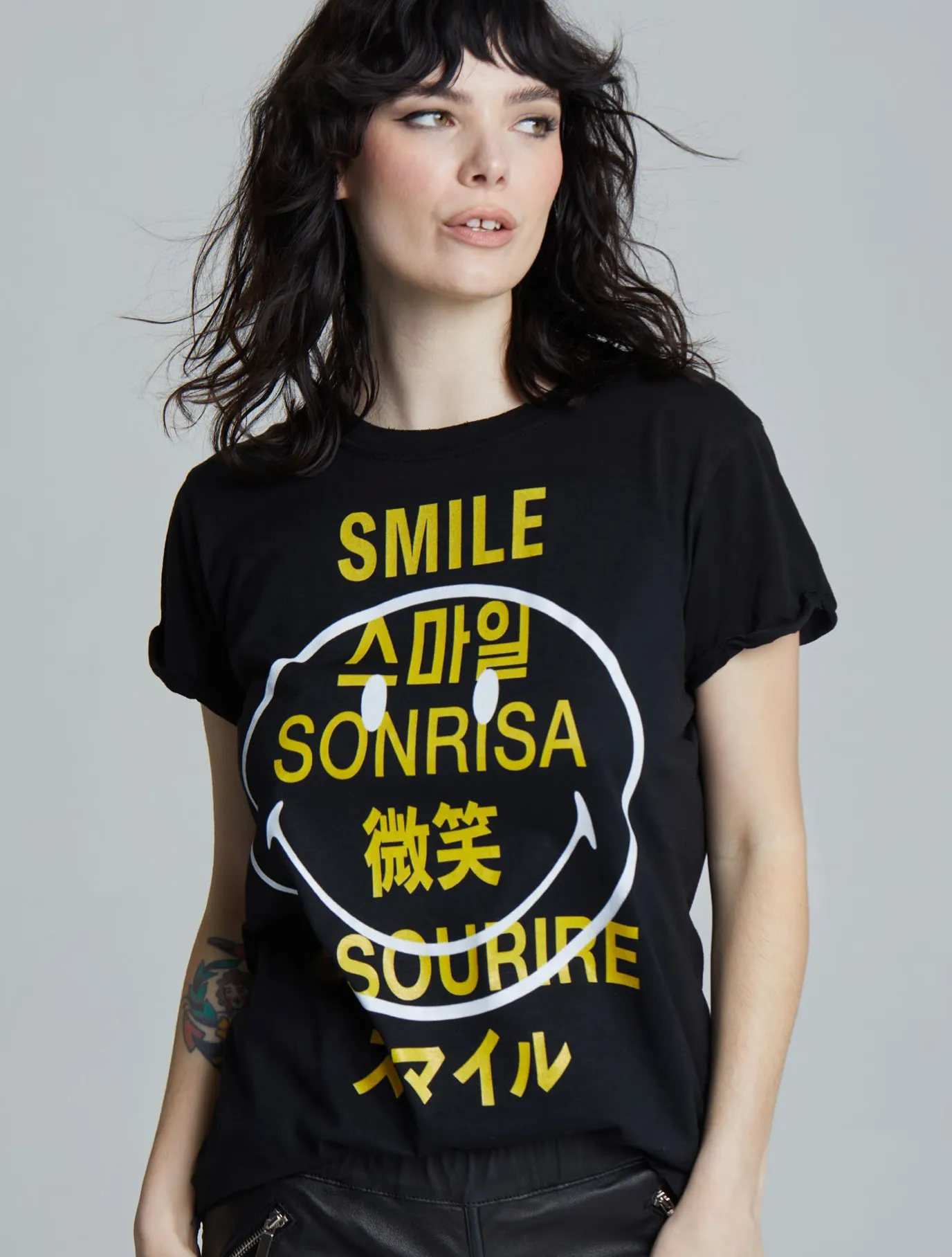 SMILEY SMILE BLACK TEE