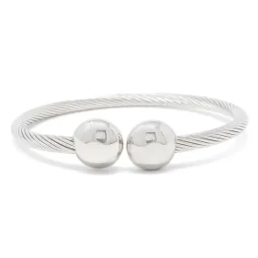 Stainless Steel Cable Bangle with Magnet Ends