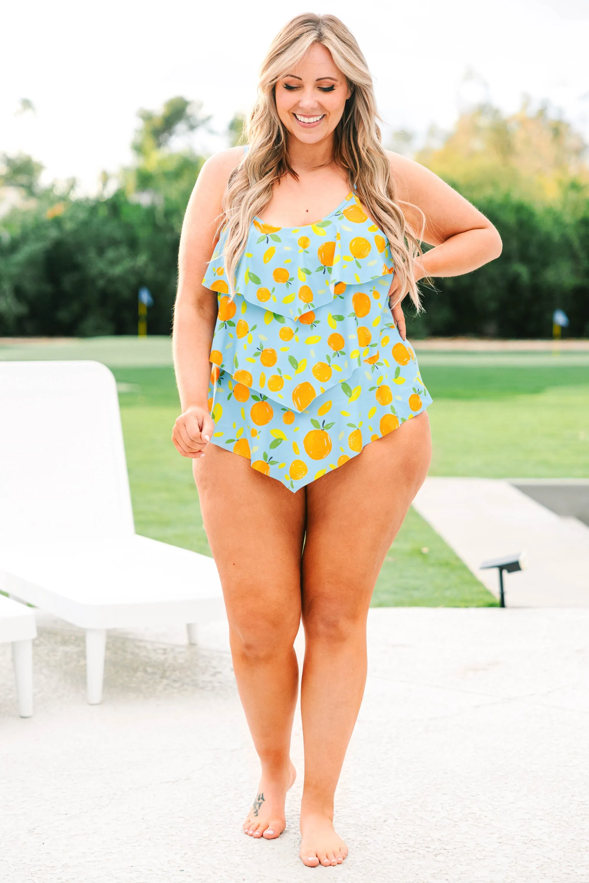 Summertime's Calling Swimsuit, Orange Citrus