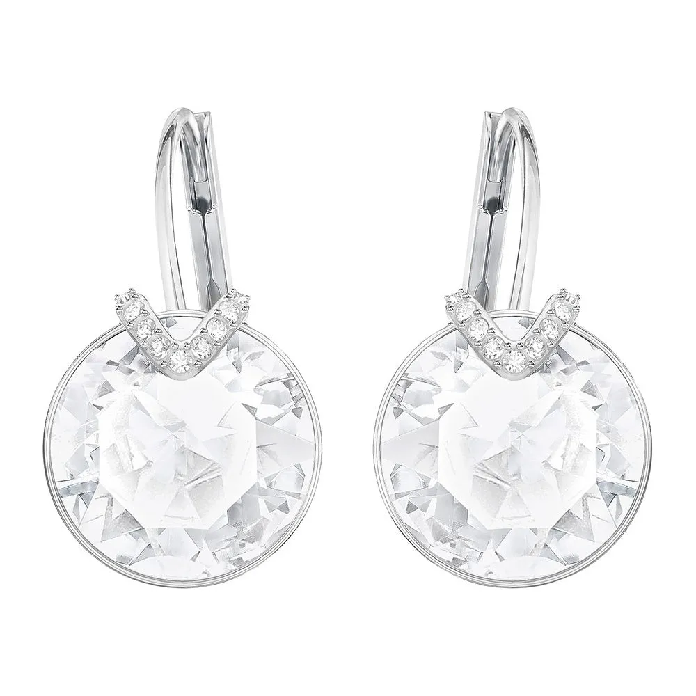 Swarovski BELLA V PIERCED EARRINGS, Clear, Rhodium - 5370854