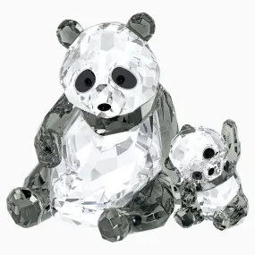 Swarovski Crystal Figurines PANDA MOTHER WITH BABY -5063690