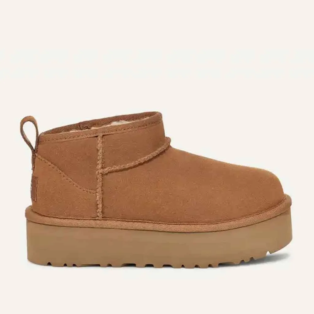 UGG Kids Classic Ultra Mini Platform - Chestnut