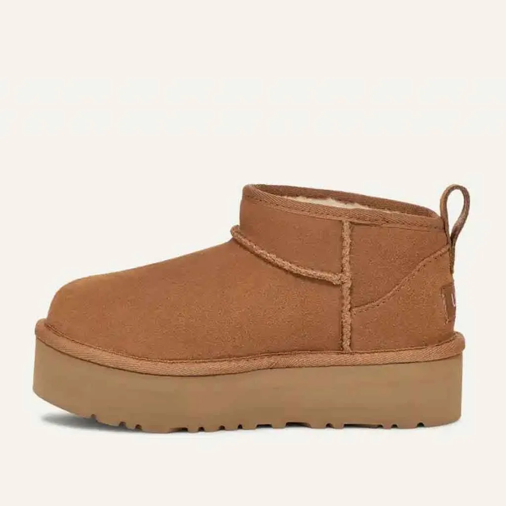 UGG Kids Classic Ultra Mini Platform - Chestnut