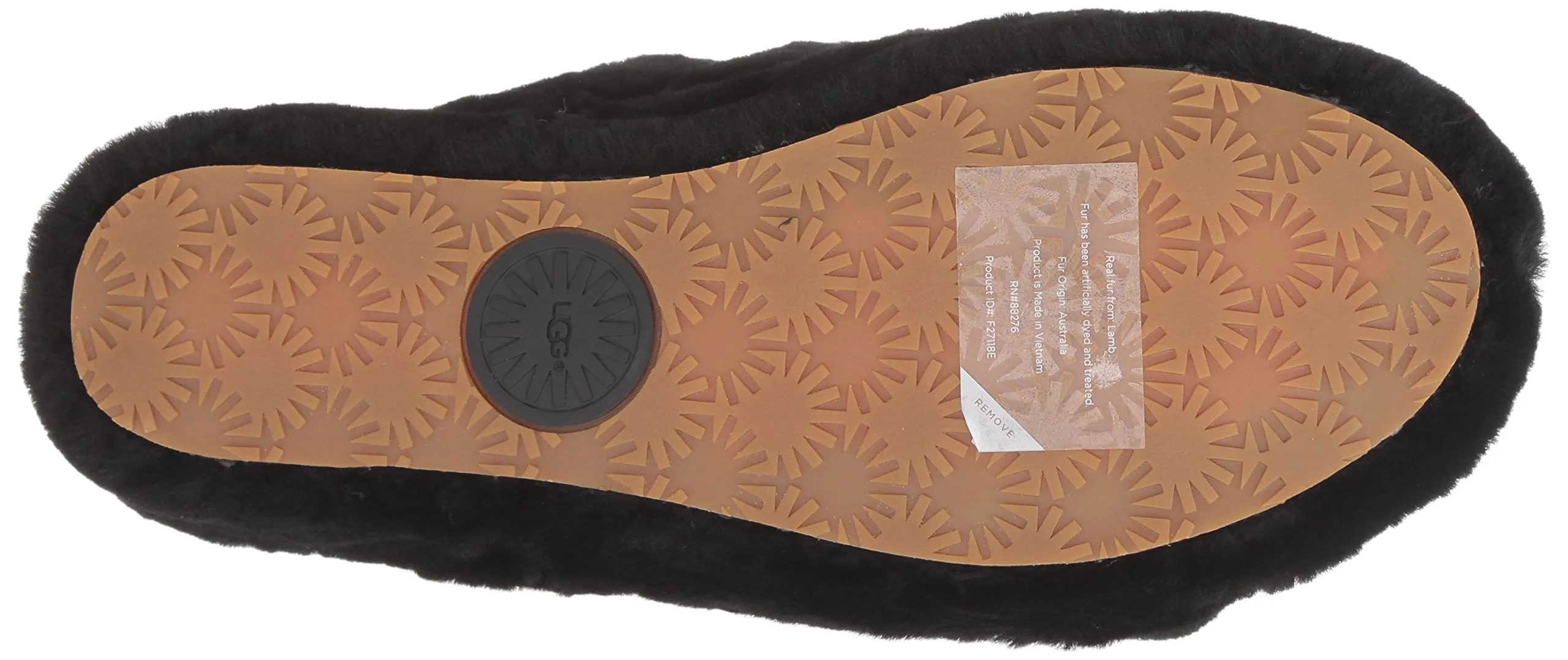 UGG Women's Fluff Yeah Slide Wedge Sandal - Black 8