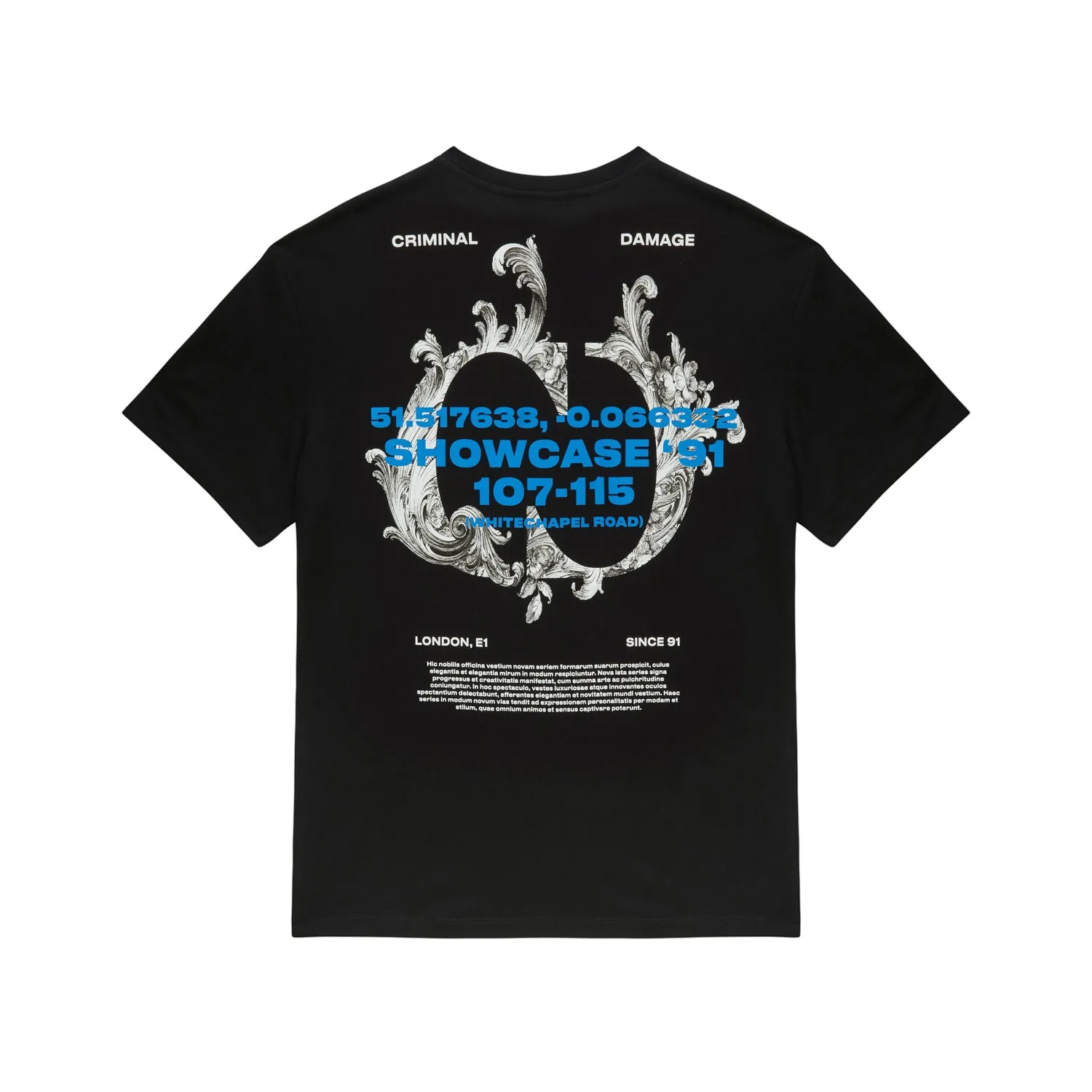 WHITECHAPEL ROAD TEE - BLACK