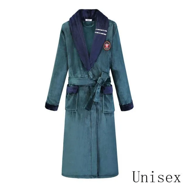 Winter Thick Warm Female Coral Fleece Kimono Robe