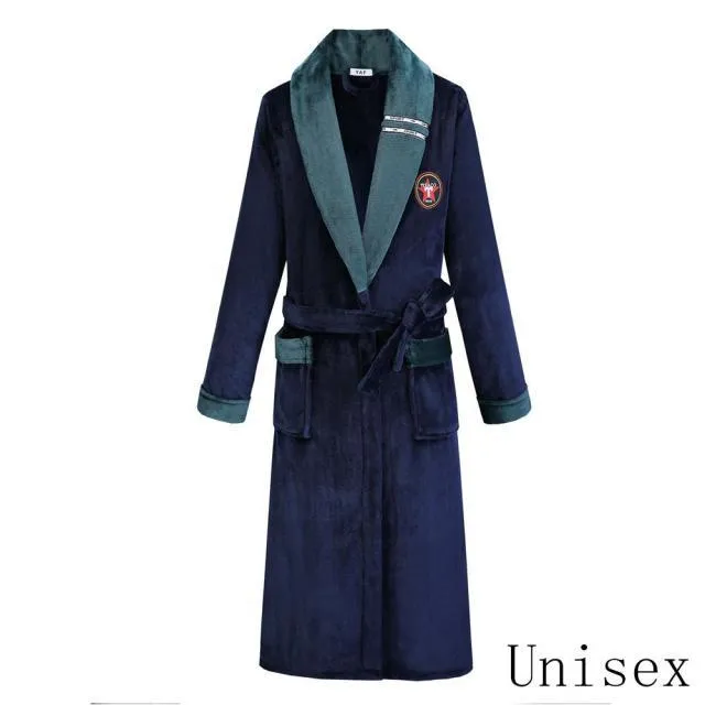 Winter Thick Warm Female Coral Fleece Kimono Robe