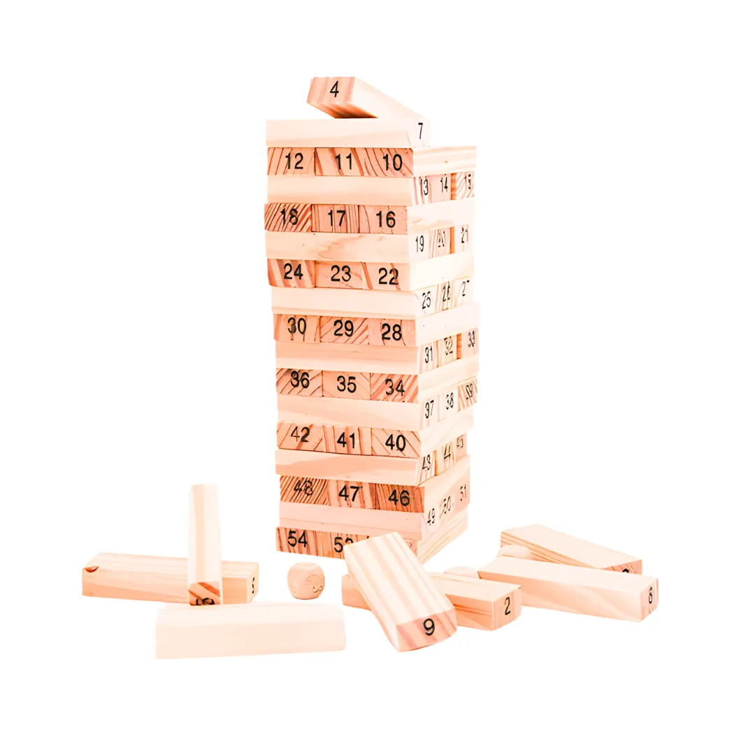 Wooden Wiss Toy (Medium), Balancing and Stacking Toys-54 Pcs